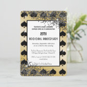 ブラック金ゴールドグリッターエースオブスペード 招待状 (スタンド正面)