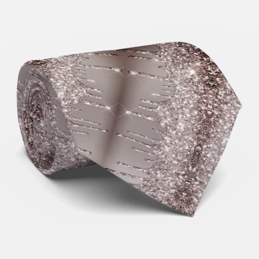 ブラック金ゴールドグリッタースパークルドリップゴールデンネックタイ ネクタイ (ロール)