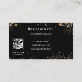 ブラック金ゴールドグリッターダストqrコード事業 割引カード (裏面)