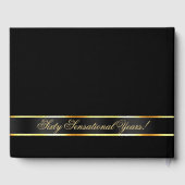 ブラック金ゴールドグリッターハート写真創立60周年記念 ゲストブック (裏面)