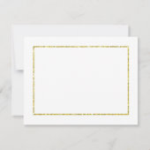 ブラック金ゴールドグリッターバプテスマありがとう 招待状 (裏面)