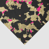 ブラック金ゴールドグリッターホットピンク抽象芸術剥離ガラス 薄葉紙 (詳細)