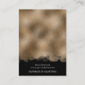 ブラック金ゴールドグリッターモダンイヤリングジュエリーディスプレイ 名刺 (裏面)