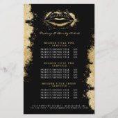 ブラック金ゴールドグリッターリップメイクアップアーティスト価格表 (正面)