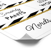 ブラック金ゴールドグリッター卒業キャンディバーシンボルや象徴2 ポスター (角)