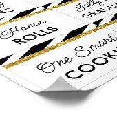 ブラック金ゴールドグリッター卒業キャンディバーシンボルや象徴 ポスター (角)