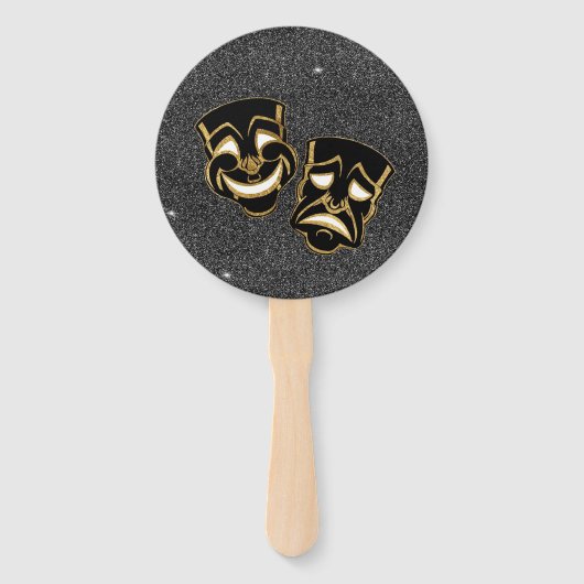 ブラック金ゴールドグリッター喜劇と悲劇シアター ハンドファン (正面)