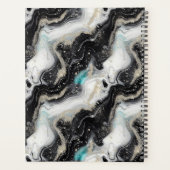 ブラック金ゴールドグリッター大理石モダン プランナー手帳 (裏面)