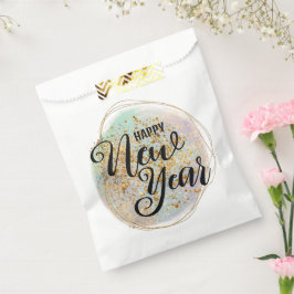 ブラック金ゴールドグリッター新年 フェイバーバッグ