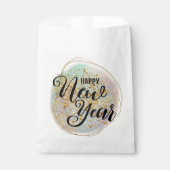 ブラック金ゴールドグリッター新年 フェイバーバッグ (正面)