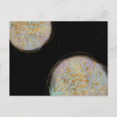 ブラック金ゴールドグリッター新年 ポストカード (裏面)