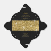 ブラック金ゴールドグリッター紙吹雪ミニテイクアウト フェイバーボックス (折り畳みなし)