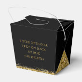 ブラック金ゴールドグリッター紙吹雪ミニテイクアウト フェイバーボックス (裏面サイド)