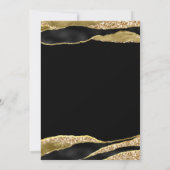 ブラック金ゴールドグリッター16thバースデーパーティー 招待状 (裏面)