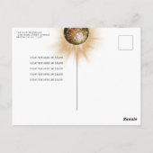 ブラック金ゴールドグリッター70sパーティーディスコボール誕生日 ポストカード (裏面)