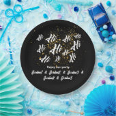 ブラック金ゴールドグループフレンズジョイント誕生日 ペーパープレート (パーティー)