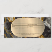 ブラック金ゴールドグージョードビジネスギフト証明書伝票 (正面)