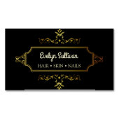 ブラック金ゴールドゲート枠名刺 マグネット名刺 (正面)