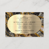 ブラック金ゴールドゲードゲートグリッター 名刺 (裏面)