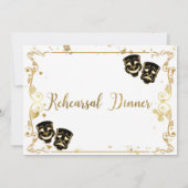 ブラック金ゴールドコメディと悲劇リハーサルディナー 招待状 (裏面)