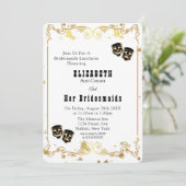 ブラック金ゴールドコメディ&悲劇ブリデスメイド昼食会 招待状 (スタンド正面)