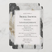 ブラック金ゴールドコーウィド女性のカーボーイスパークルブライダルシャワー 招待状 (正面/裏面)