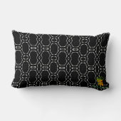 ブラック金ゴールドゴシックスタイリッシュ装飾用クッション ランバークッション (裏面)