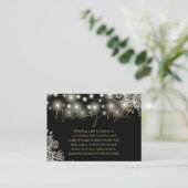 ブラック金ゴールドゴシックバラライトWishing 結婚 Well エンクロージャーカード (スタンド正面)