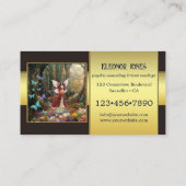 ブラック金ゴールドサイキックタロットリーダフォトビジネスカー 名刺 (裏面)