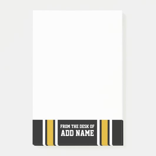 ブラック金ゴールドサッカージャージー名前をカスタムする番号 ポストイット (正面)