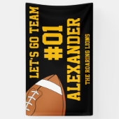 ブラック金ゴールドサッカーチームスピリット 横断幕 (縦)