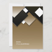 ブラック金ゴールドサプライズ70thバースデーパーティー 招待状 (裏面)