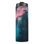 ブラック金ゴールドシアン石英抽象芸術 タンブラー (正面)