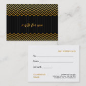 ブラック金ゴールドシェブロンサロンとスパギフト券 割引カード (正面/裏面)