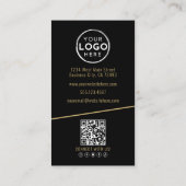 ブラック金ゴールドシック実在エテート 名刺 (裏面)