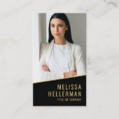 ブラック金ゴールドシック実在エテート 名刺 (正面)