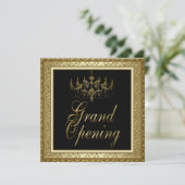 ブラック金ゴールドシャンデリアビジネスグランドオープニング 招待状 (スタンド正面)