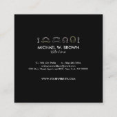 ブラック金ゴールドシルバーピンク体ピアシング スクエア名刺 (裏面)