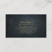 ブラック金ゴールドシンボルサケソムリエワイナリーバーテンダー 名刺 (裏面)