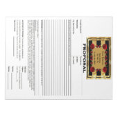 ブラック金ゴールドジェムバラ提案 ノートパッド (正面)