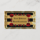 ブラック金ゴールドジェムバラ 名刺 (正面)