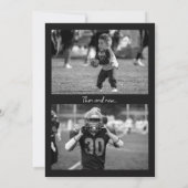 ブラック金ゴールドジャージーサッカー卒業発表 案内状 (裏面)