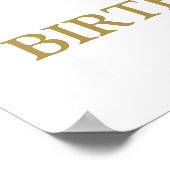 ブラック金ゴールドスイート16誕生日カスタム20x30 ポスター (角)