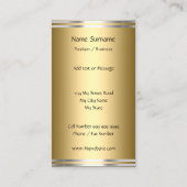 ブラック金ゴールドスタイリッシュ抽象芸術企業の 名刺 (裏面)