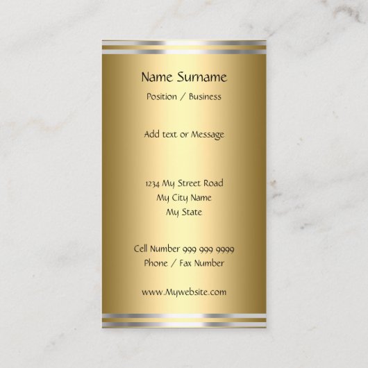 ブラック金ゴールドスタイリッシュ抽象芸術企業の 名刺 (裏面)