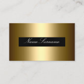 ブラック金ゴールドスタイリッシュ抽象芸術企業の 名刺 (正面)