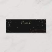 ブラック金ゴールドスタッドイヤリング表示 スキニー名刺 (正面)