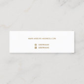 ブラック金ゴールドスタッドイヤリング表示 スキニー名刺 (裏面)