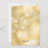 ブラック金ゴールドスターキャンドル企業のホリデーパーティー 招待状 (裏面)