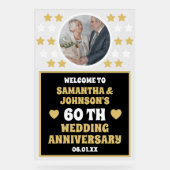 ブラック金ゴールドスターズ結婚写真創立60周年 アクリルサイン (正面)